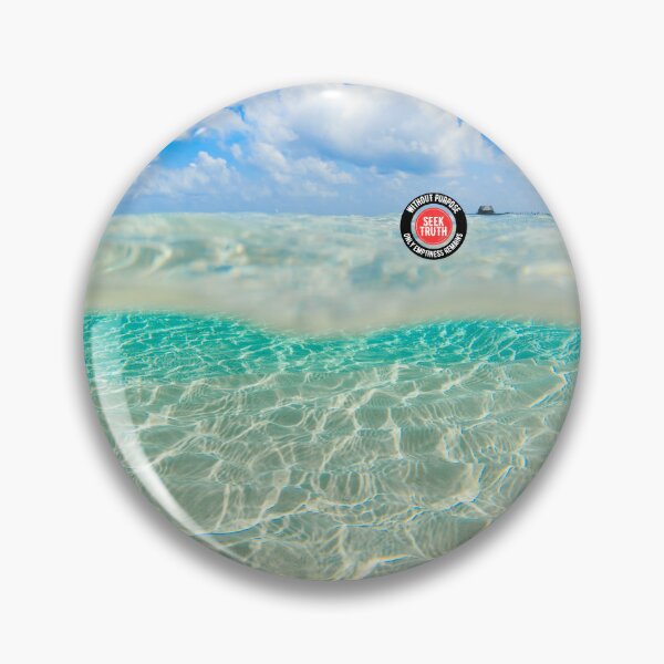 Item preview, Clear Sea and Sky with Inspirational Quote – Peaceful Beach Design for Nature Lovers and Truth Seekers | AI Artwork designed and sold by knalpot-design.