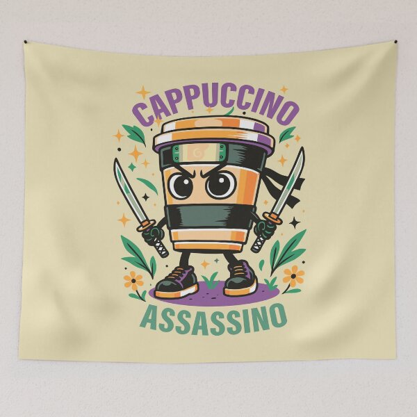 Item preview, Cappuccino Assassino Italian Brainrot Memes designed and sold by Sitchko.