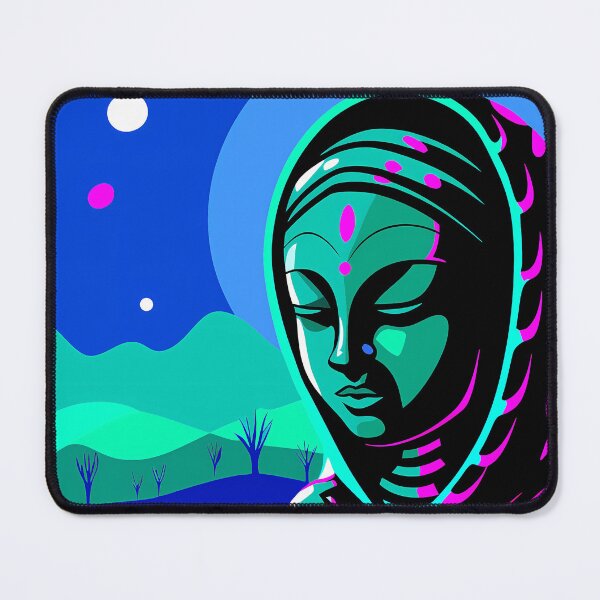 Item preview, Groovy Bunbun Neon Colors Art Explorations Surreal Landscapes designed and sold by ART ATTACK ZONE.
