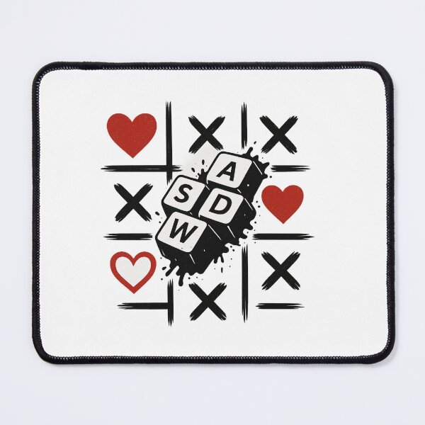 Item preview, WASD Love Grid – Heart Beats Control designed and sold by LevelUpDark.