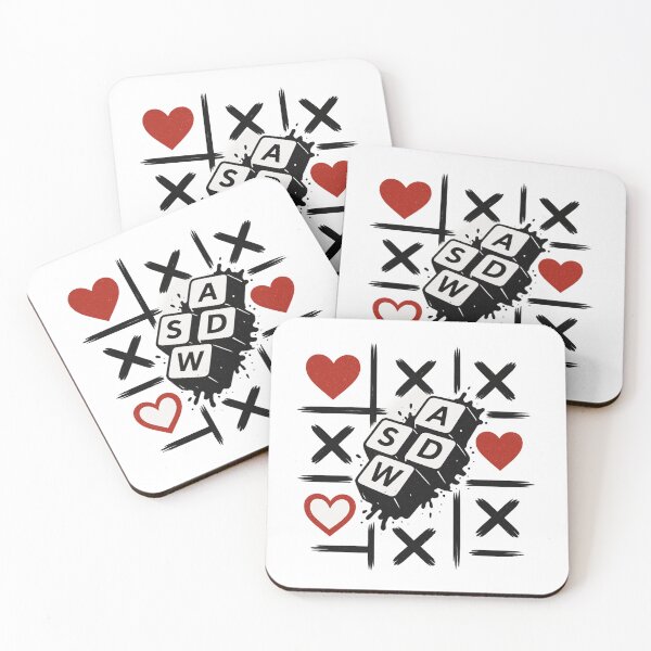 Item preview, WASD Love Grid – Heart Beats Control designed and sold by LevelUpDark.