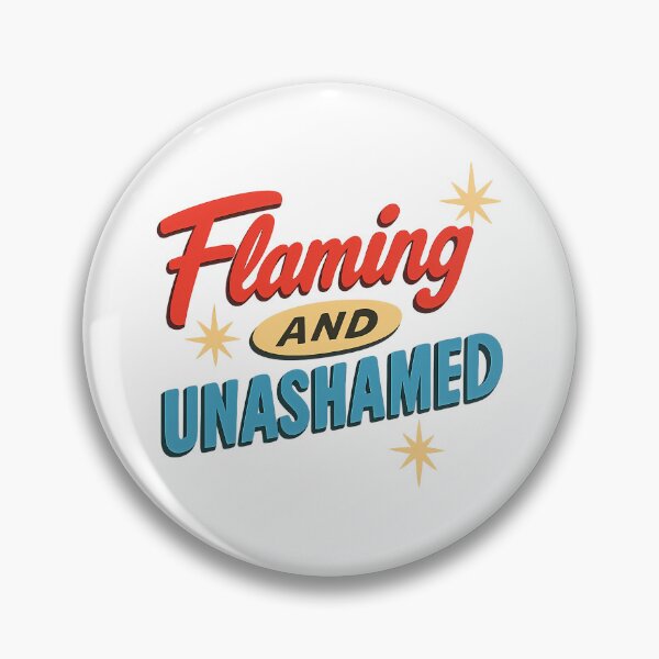 Item preview, Flaming and Unashamed – Vibrant Pride Typography designed and sold by Haus Of Sin.