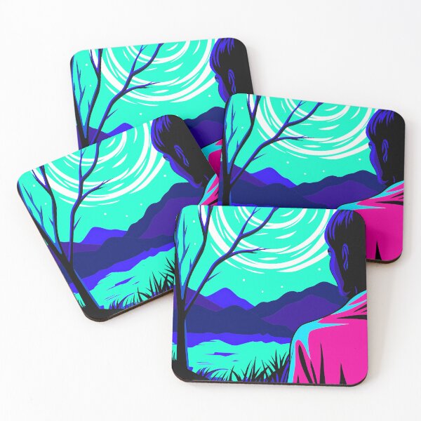 Item preview, Salem Black Neon Colors Art Explorations Surreal Landscapes designed and sold by ART ATTACK ZONE.