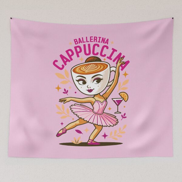Item preview, Ballerina Cappuccina Italian Brainrot Memes designed and sold by Sitchko.
