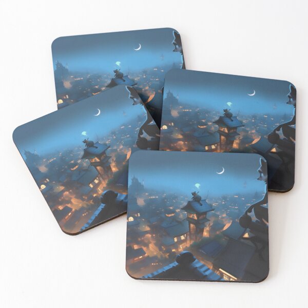 Item preview, ninja raccoon on rooftops designed and sold by ImpulseVerse.