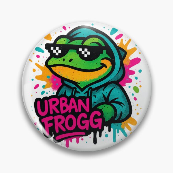 Item preview, Urban Frogg – Cool Graffiti Frog in Pixel Sunglasses designed and sold by VIBE CRAFT STUDIO.