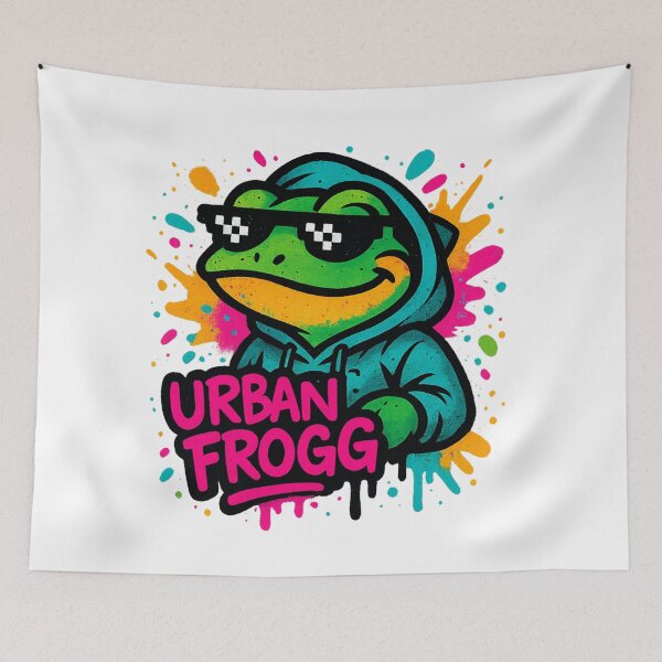 Item preview, Urban Frogg – Cool Graffiti Frog in Pixel Sunglasses designed and sold by VIBE CRAFT STUDIO.