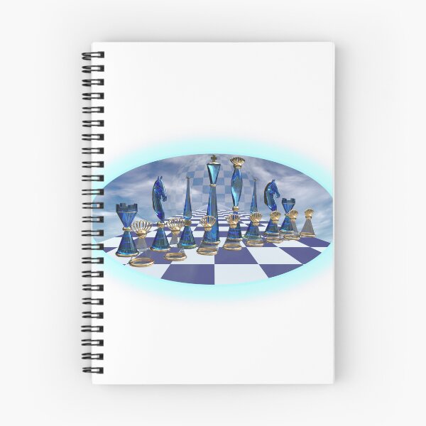 Item preview, Futuristic Blue Glass Chess Set – Surreal 3D Design designed and sold by RAA-Logo-Image.