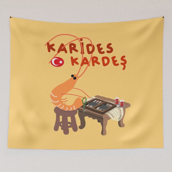 Item preview, Turkish shrimp playing tavla designed and sold by petiteToulon.