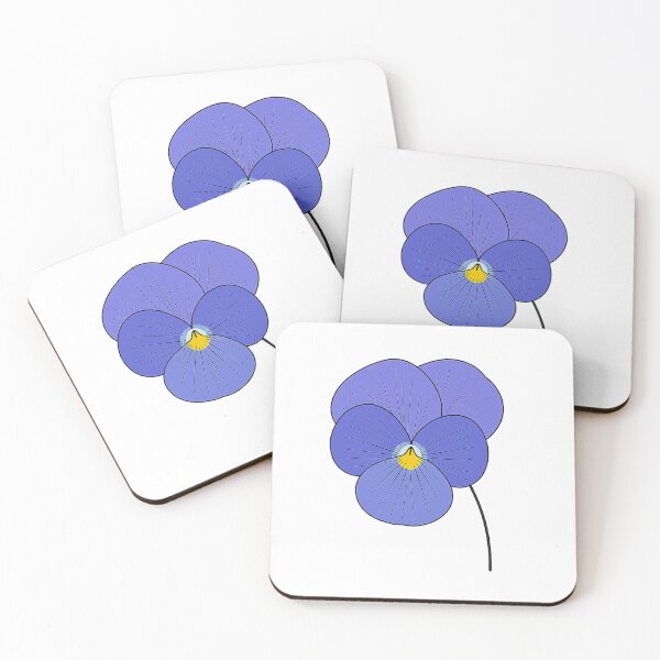 Item preview, Elegant Blue Pansy Flower – Minimalist Botanical Sticker designed and sold by Pacika.
