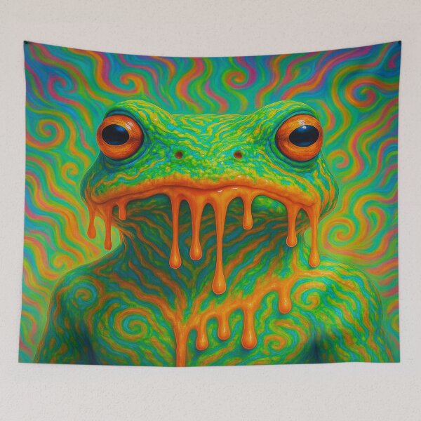 Item preview, Void Hopper | Melting Psychedelic Frog with Neon Vortex designed and sold by buzzprints1234.