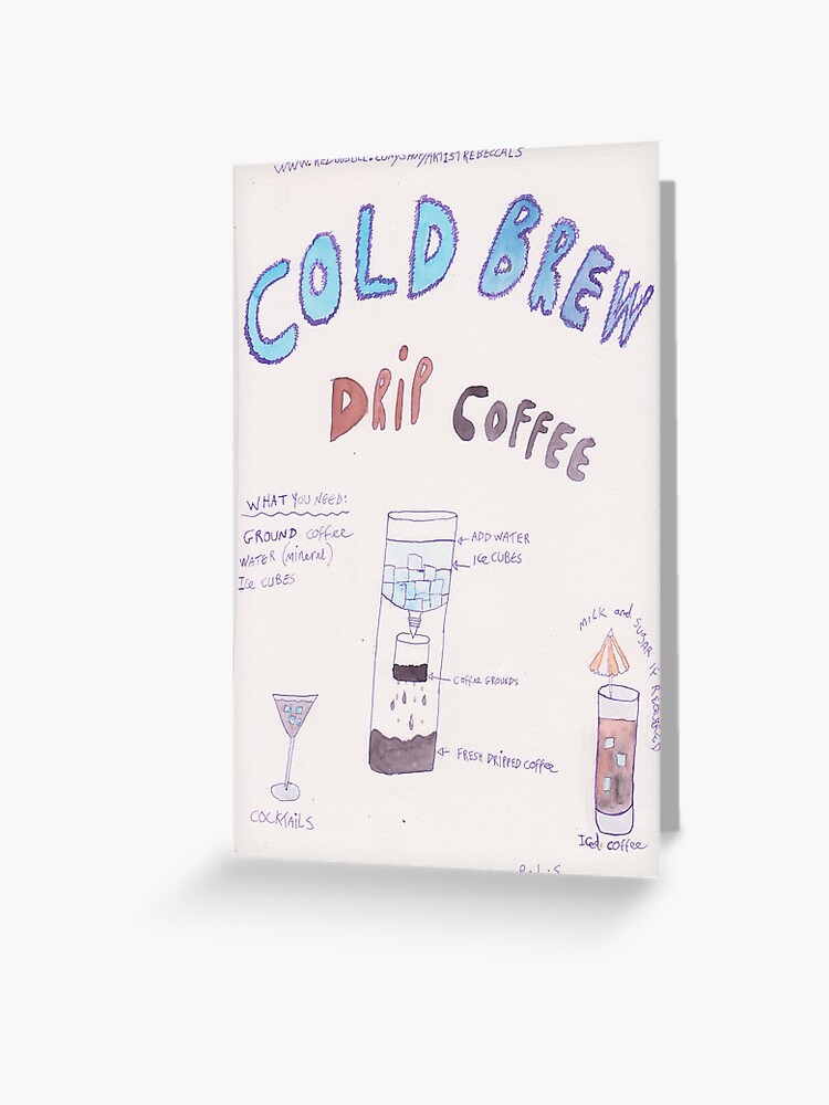 Cute Cold Brew Coffee Accessories Greeting Card