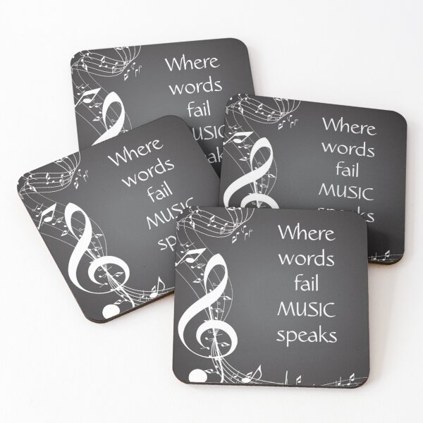 Item preview, Inspirational Music Quote Where Words fail MUSIC Speaks designed and sold by countrymouse.