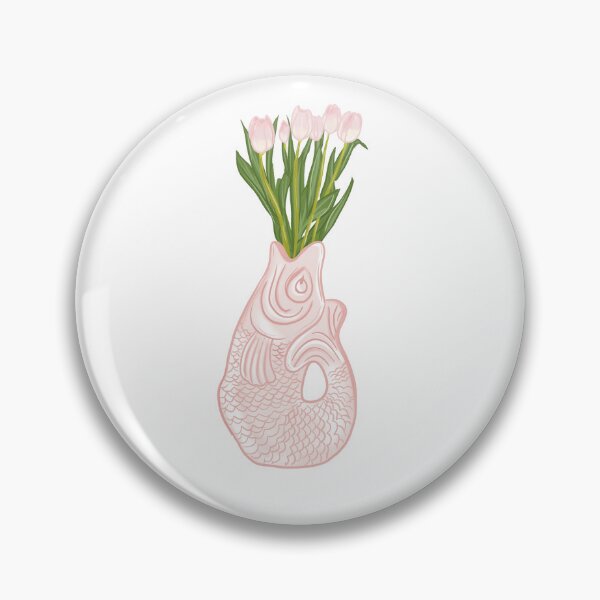 Item preview, Fish Jug Vase with Tulip Flowers designed and sold by blacklotush-.