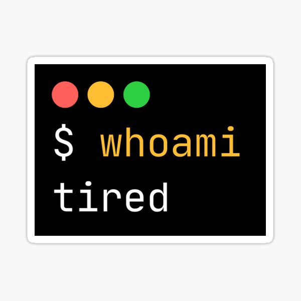 Artikel-Vorschau von Whoami Müdes Linux, designt und verkauft von azucaras.