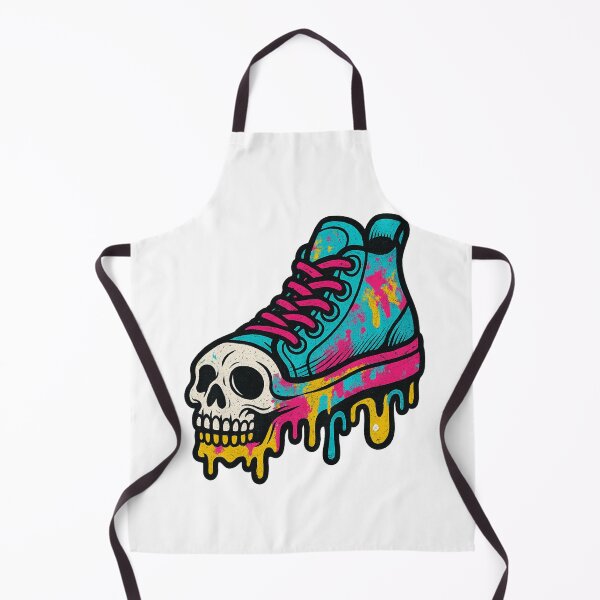 Item preview, Melting Skull Sneaker – Urban Horror Street Art Design designed and sold by VIBE CRAFT STUDIO.