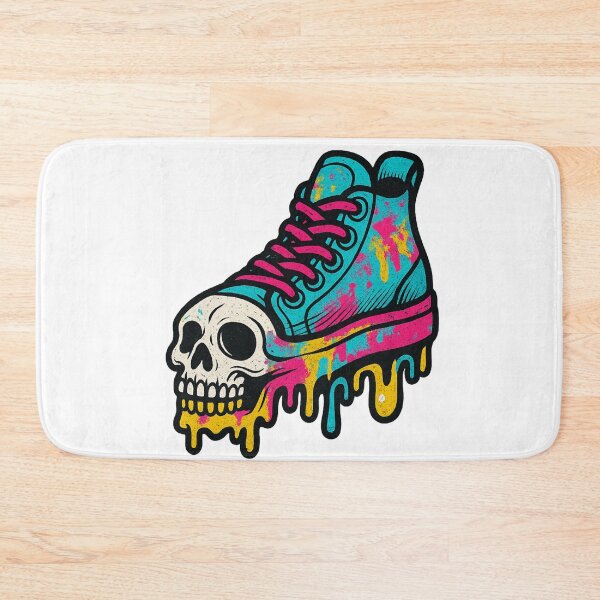 Item preview, Melting Skull Sneaker – Urban Horror Street Art Design designed and sold by VIBE CRAFT STUDIO.