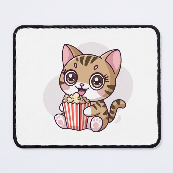 Aperçu de l'œuvre chat mangeant du pop-corn créée et vendue par Eternalski.