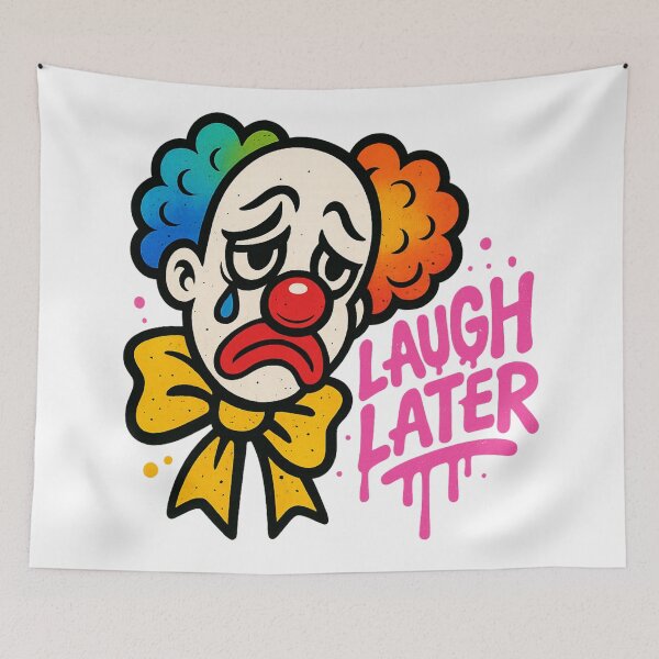 Item preview, Sad Clown – Laugh Later Graffiti Design designed and sold by VIBE CRAFT STUDIO.