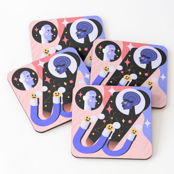 Item preview, Woman Man Art Futuristic Connections Interactions street cats designed and sold by ART ATTACK ZONE.