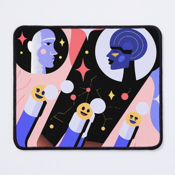 Item preview, Woman Man Art Futuristic Connections Interactions street cats designed and sold by ART ATTACK ZONE.