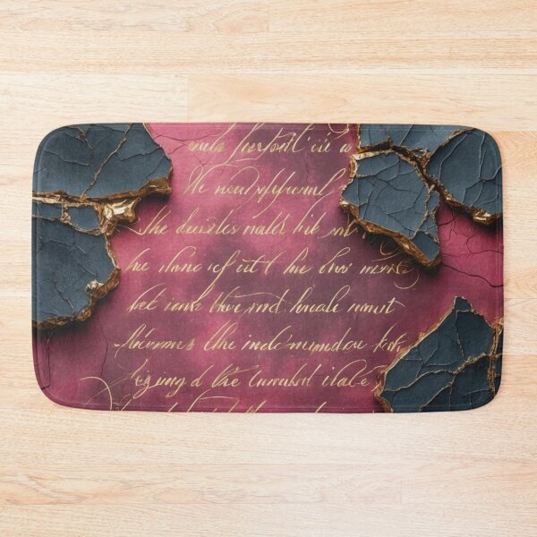 Item preview, Vintage Calligraphy on Cracked Gold and Charcoal designed and sold by sneidere9dace.