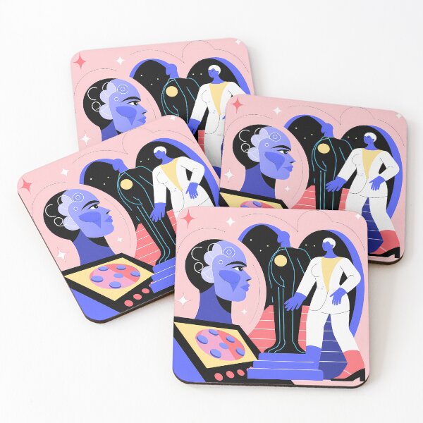Item preview, Goddess Bastet Art Futuristic Connections Interactions street cats designed and sold by ART ATTACK ZONE.