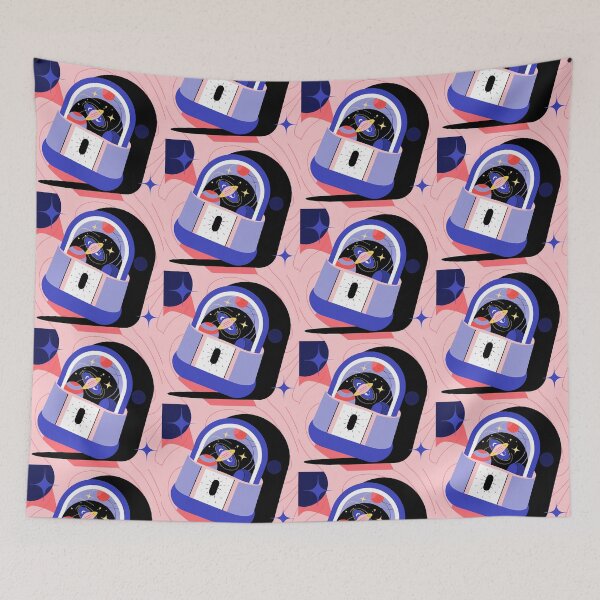 Item preview, Cosmic Sound Art Futuristic Connections Interactions street cats designed and sold by ART ATTACK ZONE.