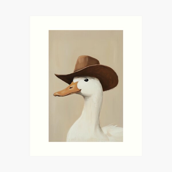 Item preview, Western Boy Nursery Silly Goose Wearing a Cowboy Hat designed and sold by Nova~Prints.