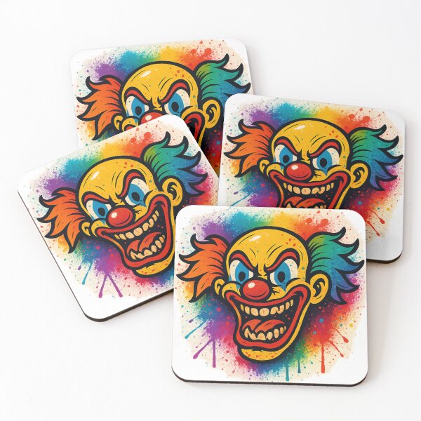 Item preview, Psycho Clown – Crazy Color Explosion Horror Art designed and sold by VIBE CRAFT STUDIO.
