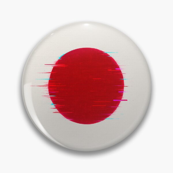 Item preview, Japan Flag Glitch Art – Futuristic Neon Distortion designed and sold by PrometheusStyle.
