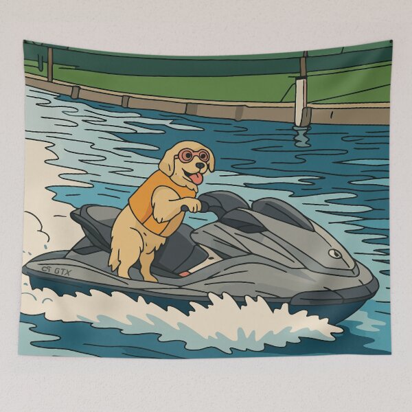 Item preview, Florida Dog On A Jet Ski  designed and sold by Meme Plug.
