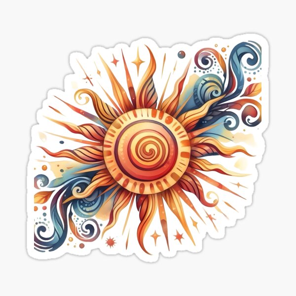 Item preview, Watercolor boho sun designed and sold by Harmony247.