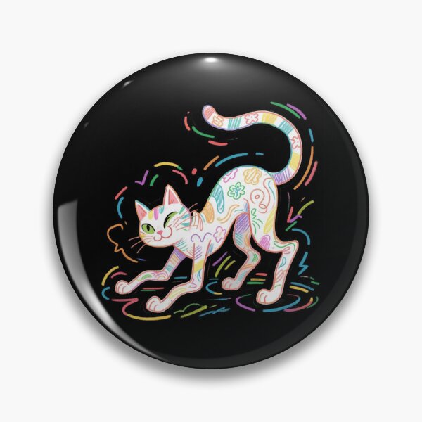 Item preview, winking kitty designed and sold by artsmeow.