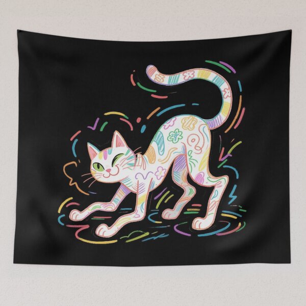 Item preview, winking kitty designed and sold by artsmeow.