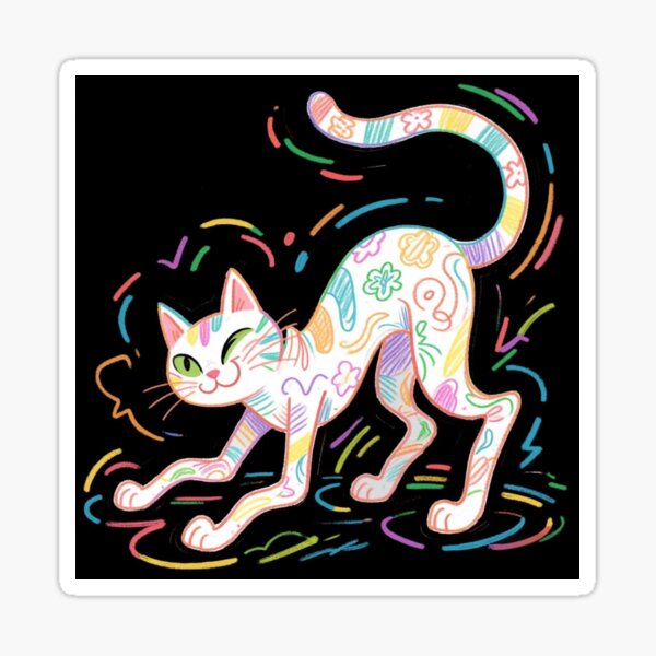 Item preview, winking kitty designed and sold by artsmeow.