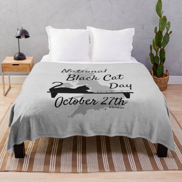 Item preview, National Black Cat Day - UK designed and sold by DarkGreenSoul.