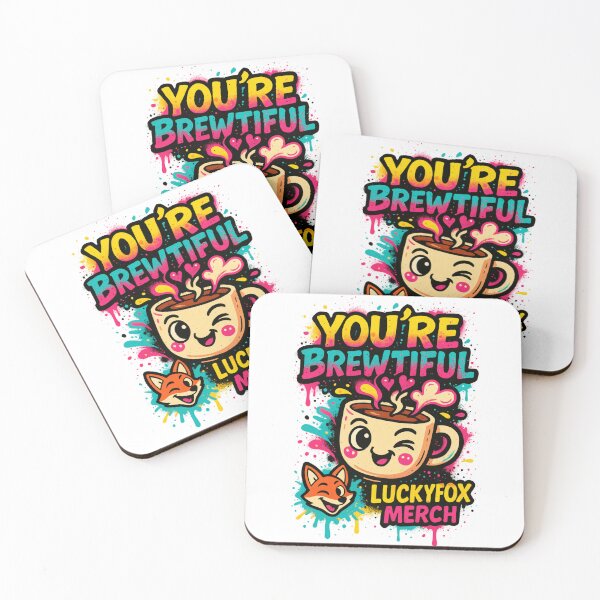 Item preview, You're Brewtiful – Graffiti Style Coffee Lover T-Shirt Design designed and sold by LuckyFoxMerch.