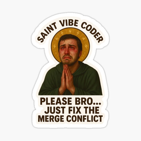 Item preview, Saint Vibe Coder designed and sold by SoftwareStickers.