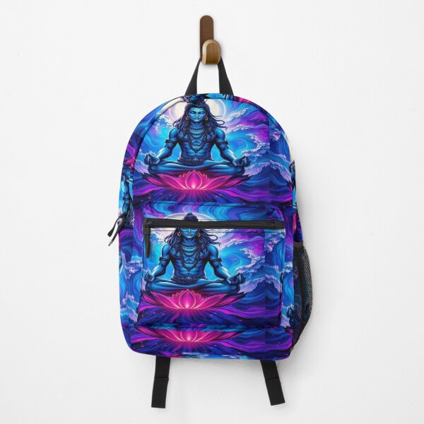 Item preview, Cosmic Meditation Lord Shiva - Lotus Flower Divine Tranquility Art | YourRandomStore designed and sold by YourRandomStore.