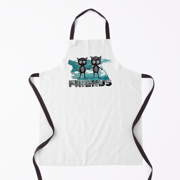 Item preview, Two funny cat friends forever cartoon design designed and sold by LumiSoleil.