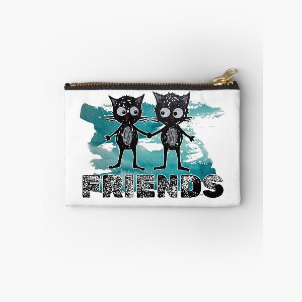 Item preview, Two funny cat friends forever cartoon design designed and sold by LumiSoleil.