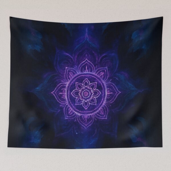Item preview, Sacred Radiance: Violet Mandala in the Void designed and sold by AbstractAnom.