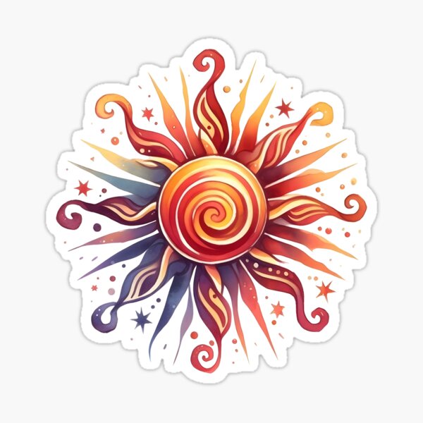 Item preview, Watercolor boho sun designed and sold by Harmony247.