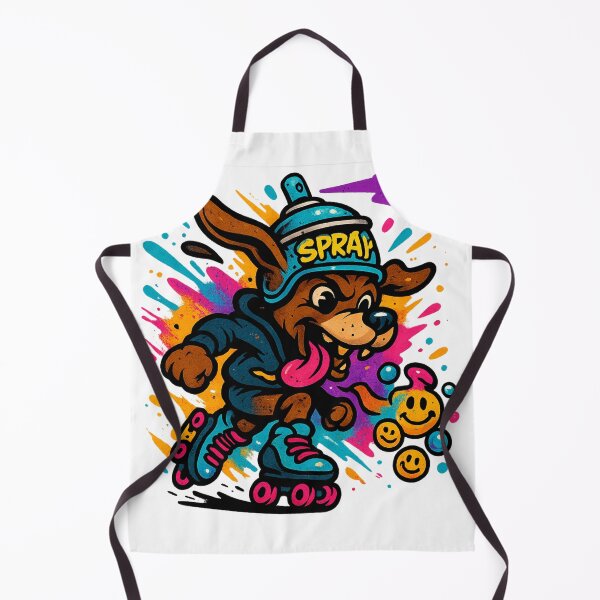 Item preview, Graffiti Dog on Rollers – Spray & Smile Style designed and sold by VIBE CRAFT STUDIO.