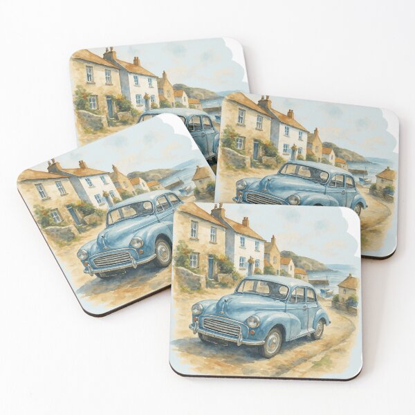 Item preview, Vintage car at the seaside.  designed and sold by PrestonSquires.