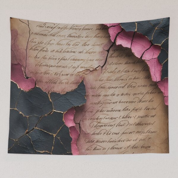 Item preview, Antique Script – Cracked Texture with Elegant Handwriting designed and sold by sneidere9dace.