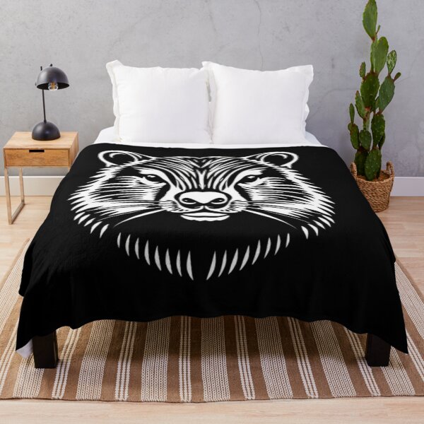 Item preview, Detailed Raccoon Face - Intricate Woodland Animal Graphic designed and sold by Negative Space Art.