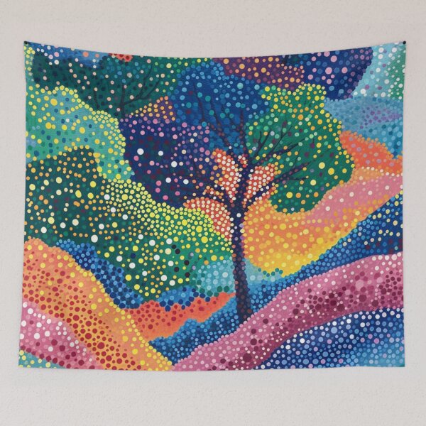Item preview, Pointillism Landscape designed and sold by Myra365Art.