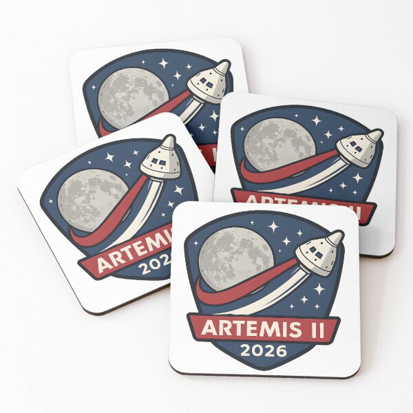 Item preview, Artemis II 2026 Moon Mission Patch – Retro Space Badge Design designed and sold by Physics Lab.